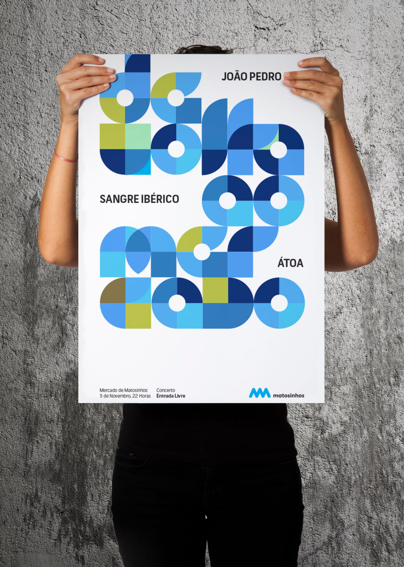 Poster for the presentation event of the Mercado identity system