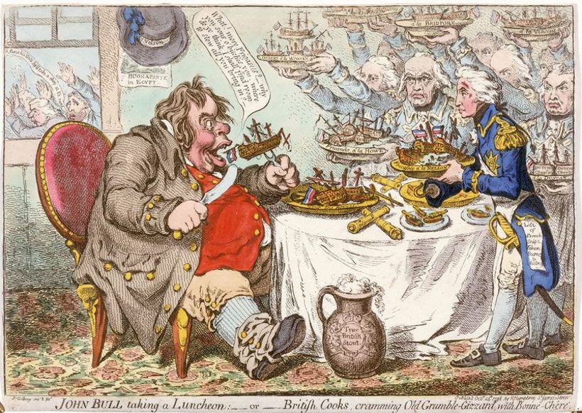 Ilustración satírica del siglo XVIII