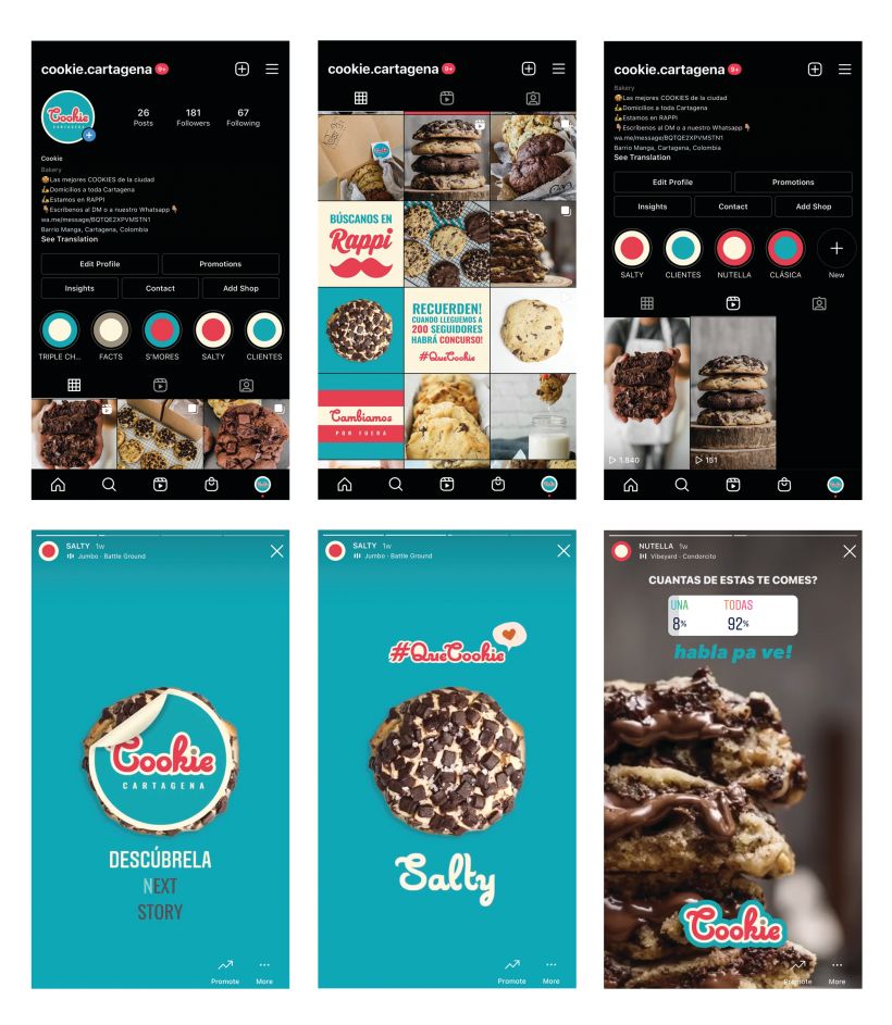 Estrategia de Instagram para desarrollo de la marca Cookie Cartagena 2