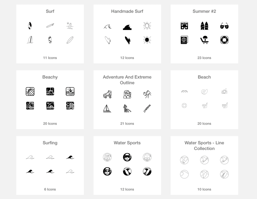 Colecciones en The Noun Project.