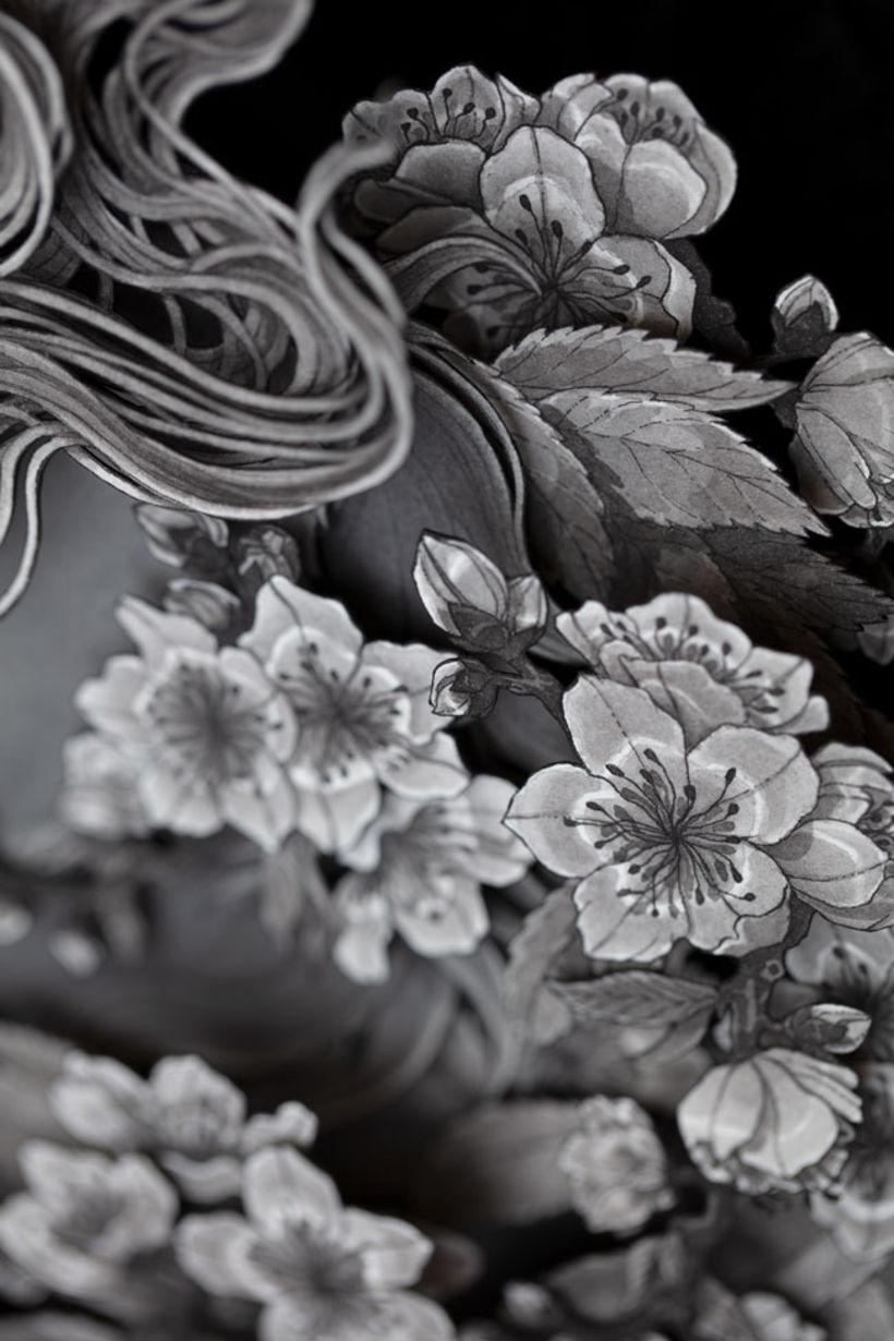 "Ritual" by Daria Aksenova. Flower Layers Detail.