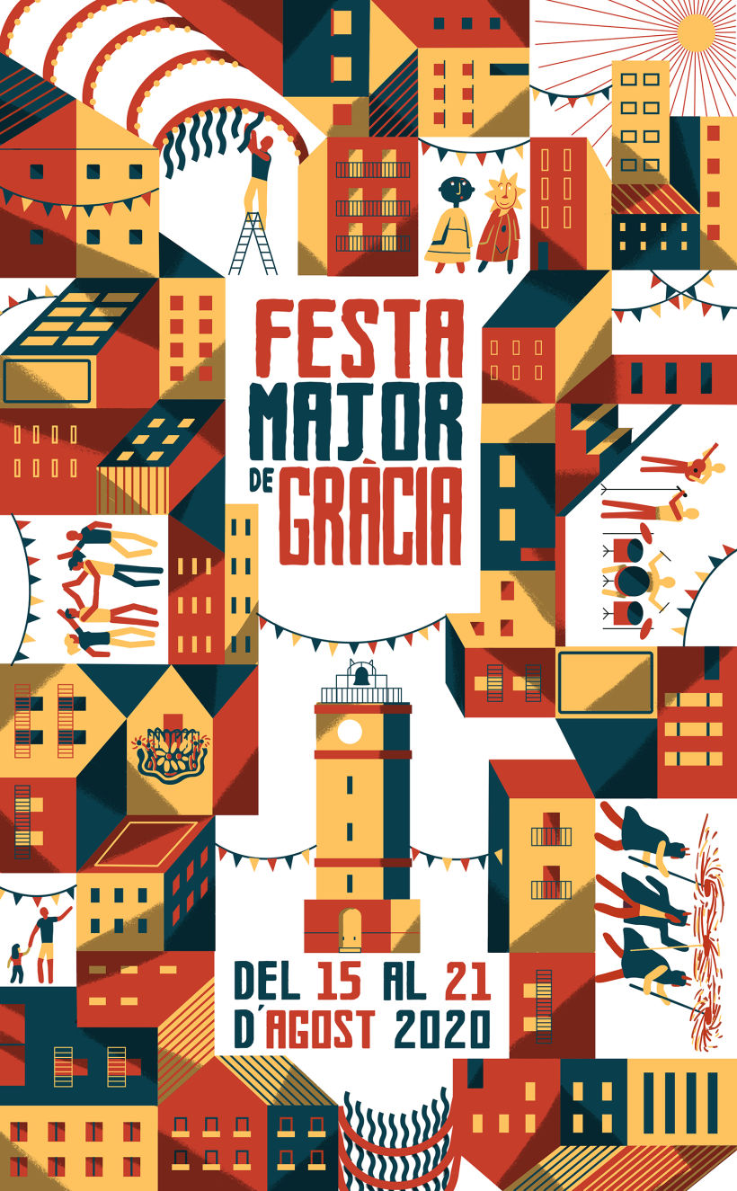 Cartel de la "Festa Major de Gràcia". De Sergi Solans.
