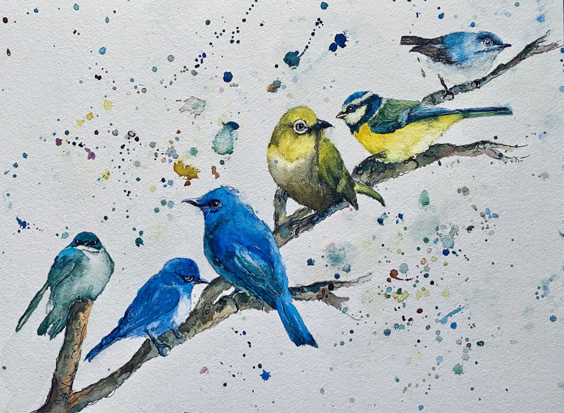 Artistic Watercolor Techniques for Illustrating Birds course: Projects 2