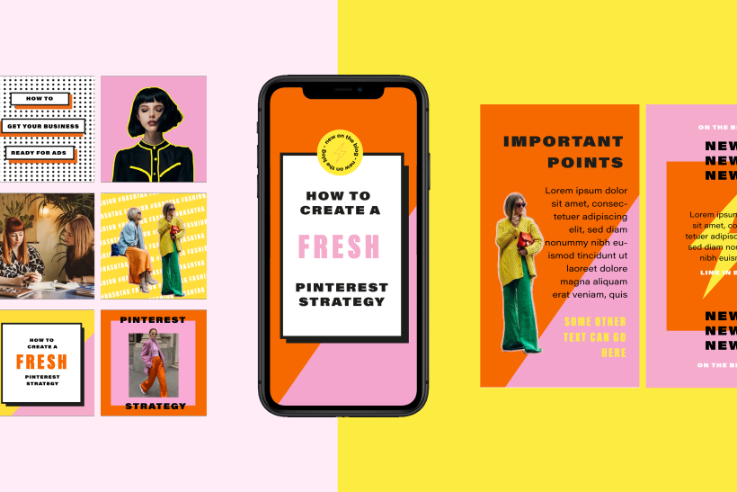 Instagram grid and story templates created to bring Style Up's dynamic brand personality to life.
