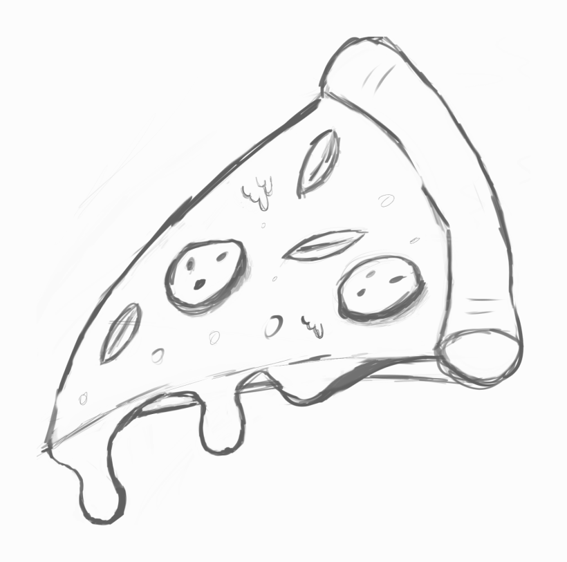Pizza Slice Drawing. Image & Photo (Free Trial) | Bigstock