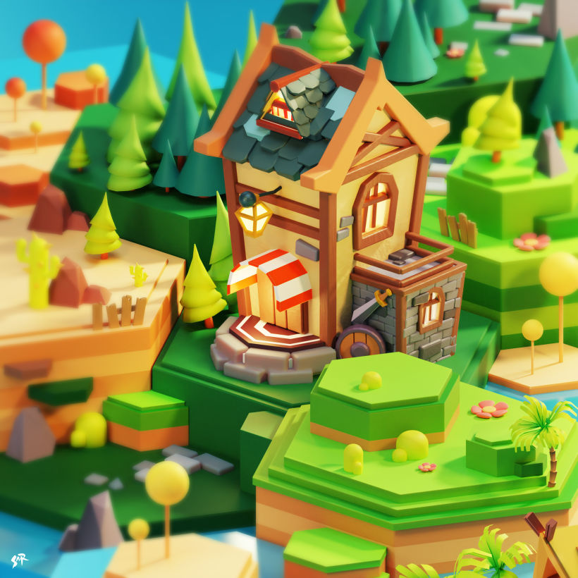 Lowpoly 3D world 2