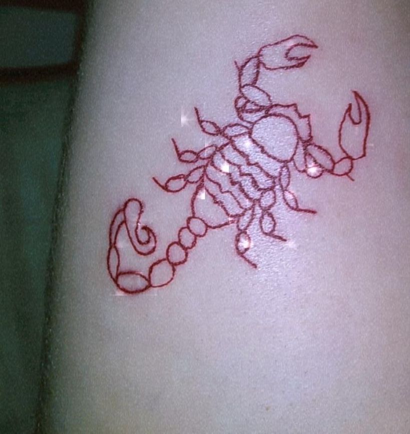 Flash Disposable Temporary Adhesive Tattoo Scorpion Blue Beach Gift Party  Urlaub | eBay