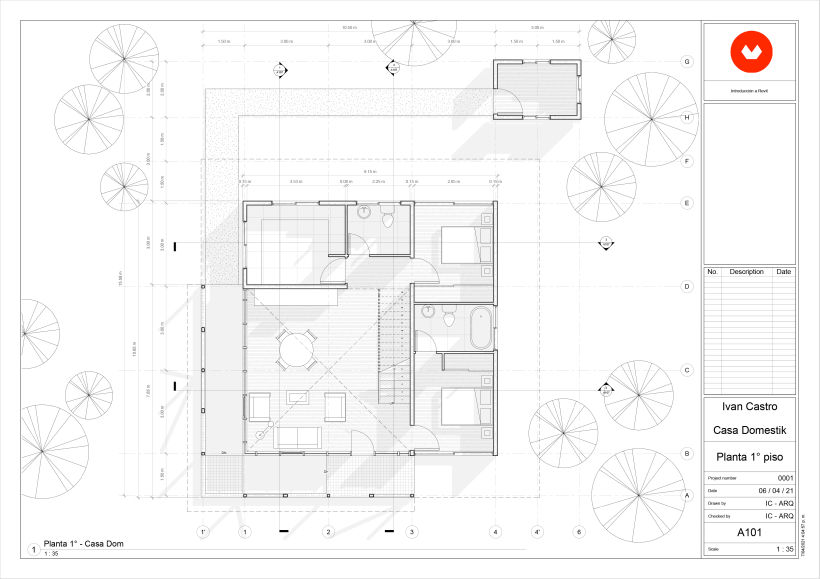 Proyecto del curso: Diseño y modelado arquitectónico 3D con Revit - Arq. Ivan Castro 1