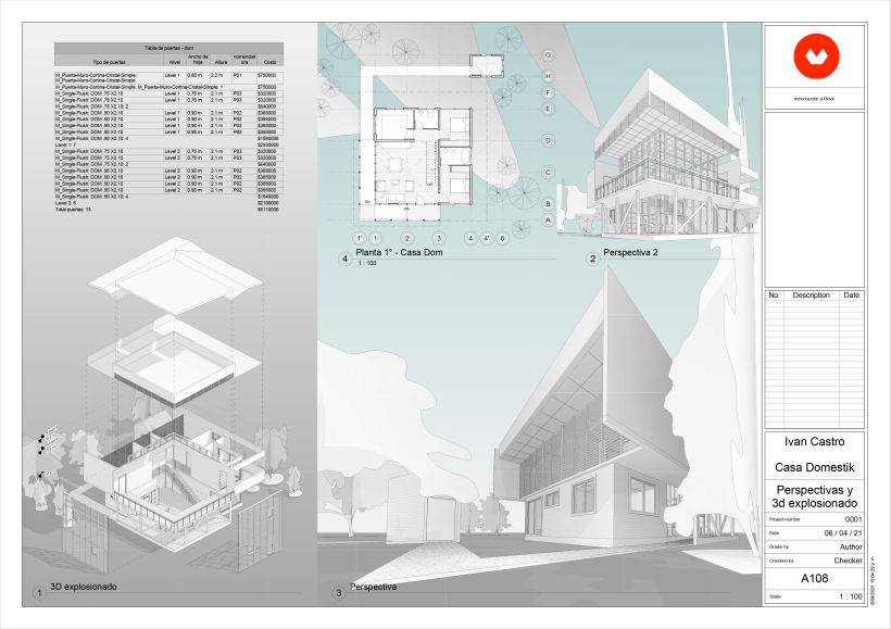 Proyecto del curso: Diseño y modelado arquitectónico 3D con Revit - Arq. Ivan Castro 8