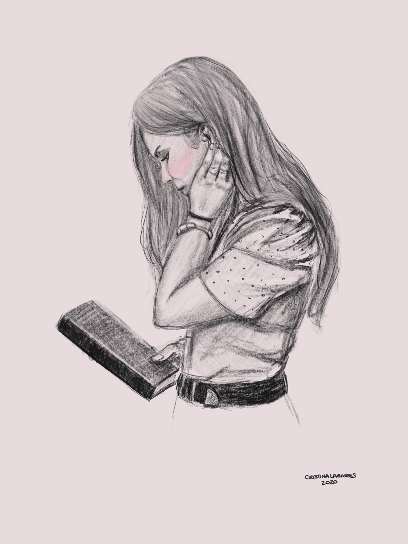 Girl reading a book 0