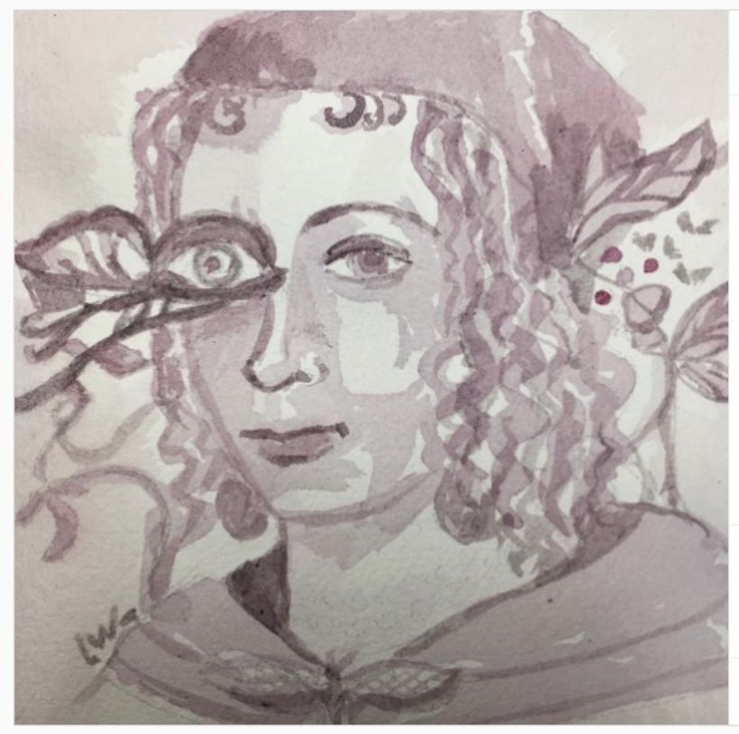 Retrato de la naturalista e ilustradora Maria Sibylla