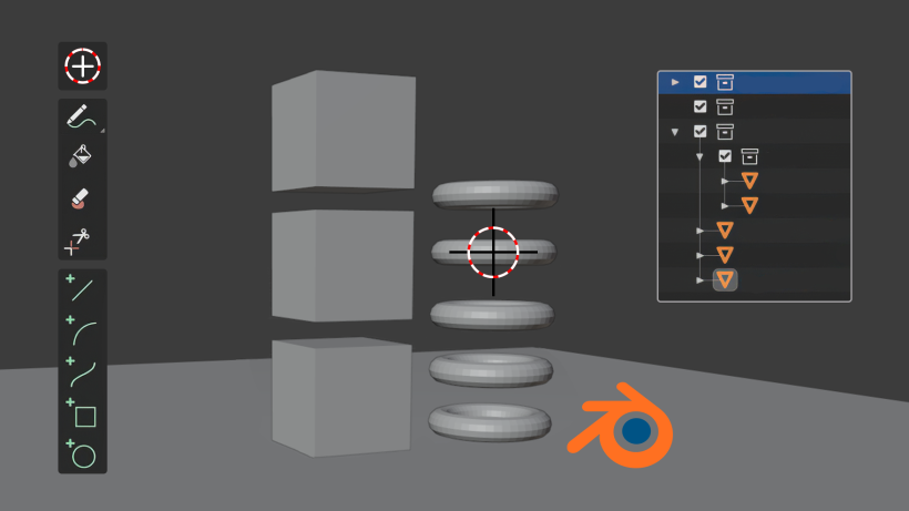 En Blender puedes crear y manipular objetos básicos.