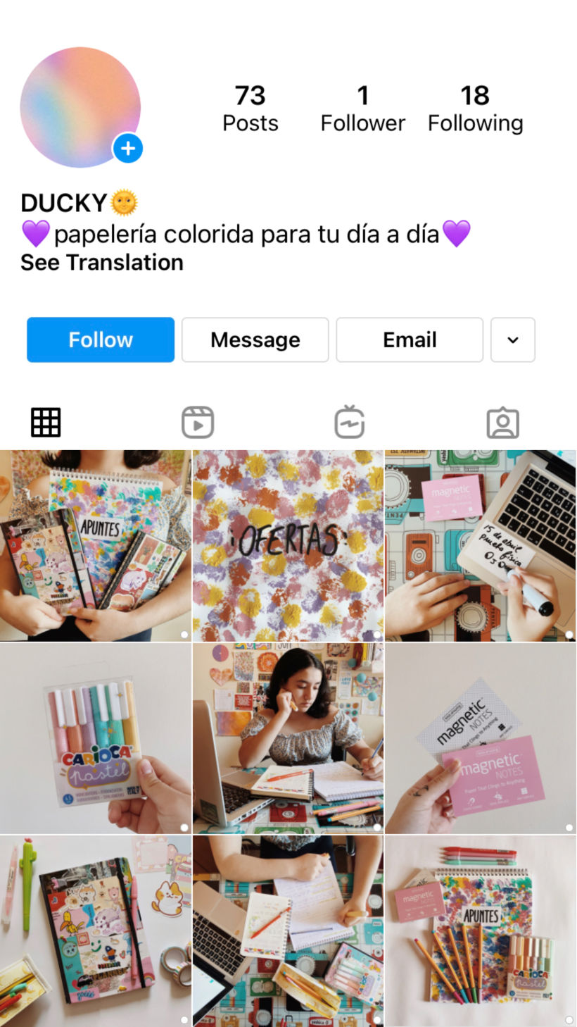 Mi Proyecto Papelería Ducky: Fotografía para redes sociales: Lifestyle  branding en Instagram