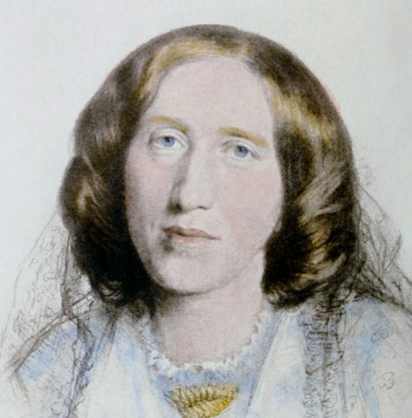 Retrato de George Eliot por Frederick William Burton en 1864