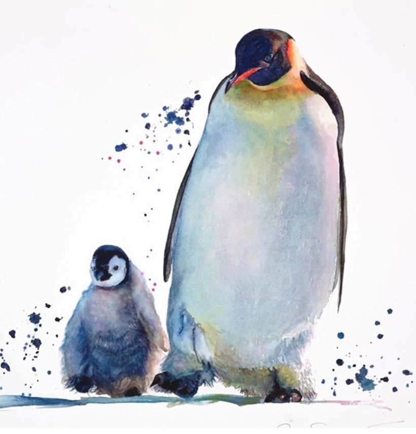 Domestika teacher Sarah Stokes paints moments from wildlife.