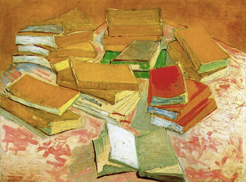 Obra del pintor Vincent van Gogh dedicada a los libros. 