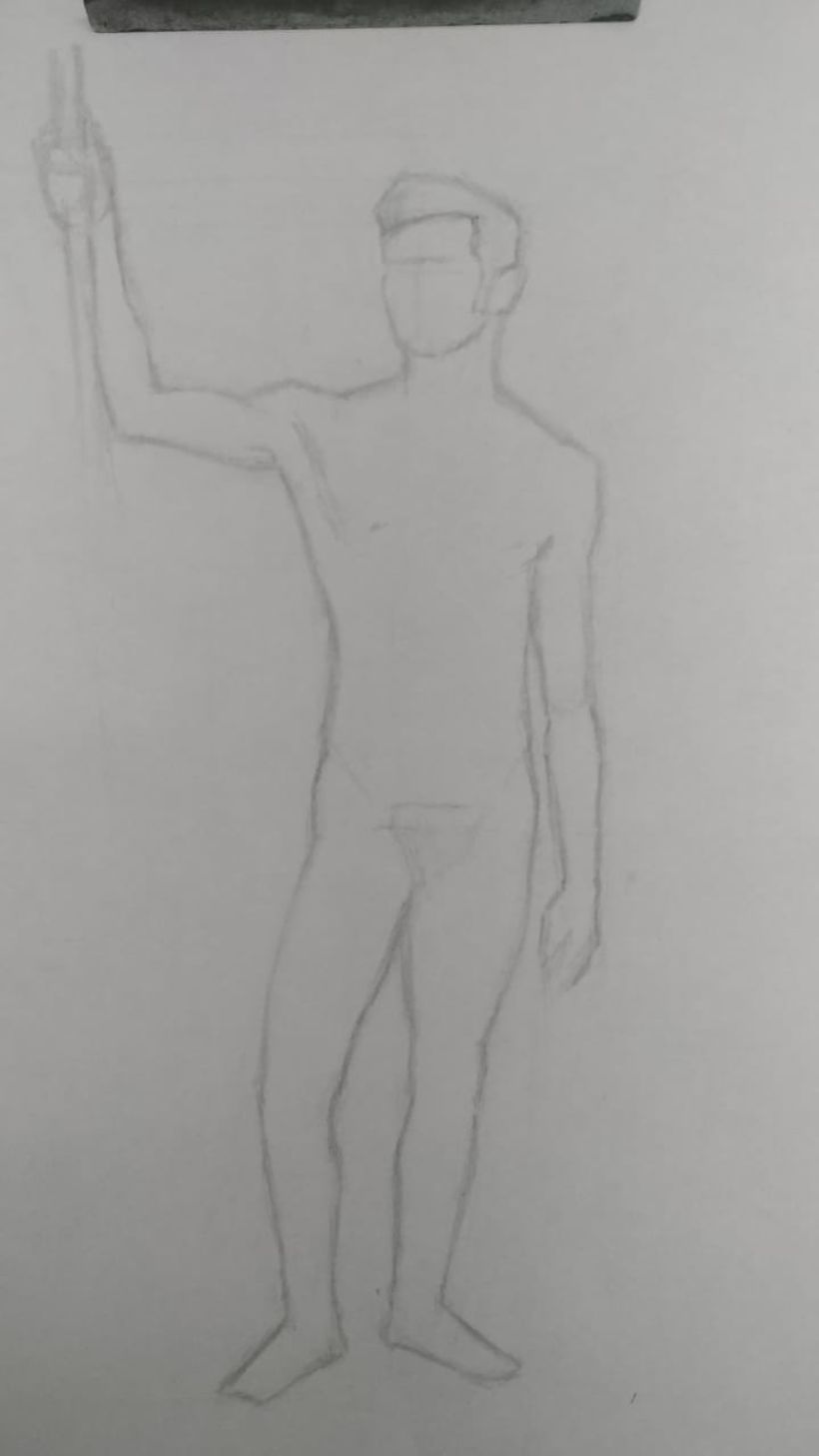 My project in Realistic Human Figure Drawing course