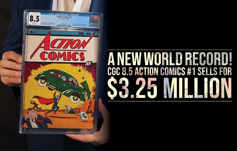 El primer número de “Action Comics”, con CGC 8,5. Crédito: Reproducción de ComicConnect.