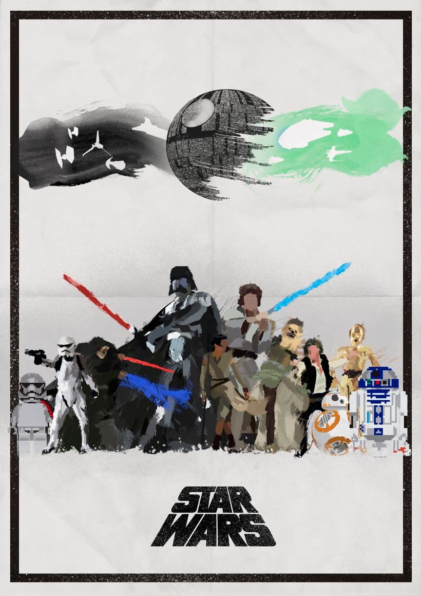 Ilustración diaria para el Episodio VII de Star Wars.