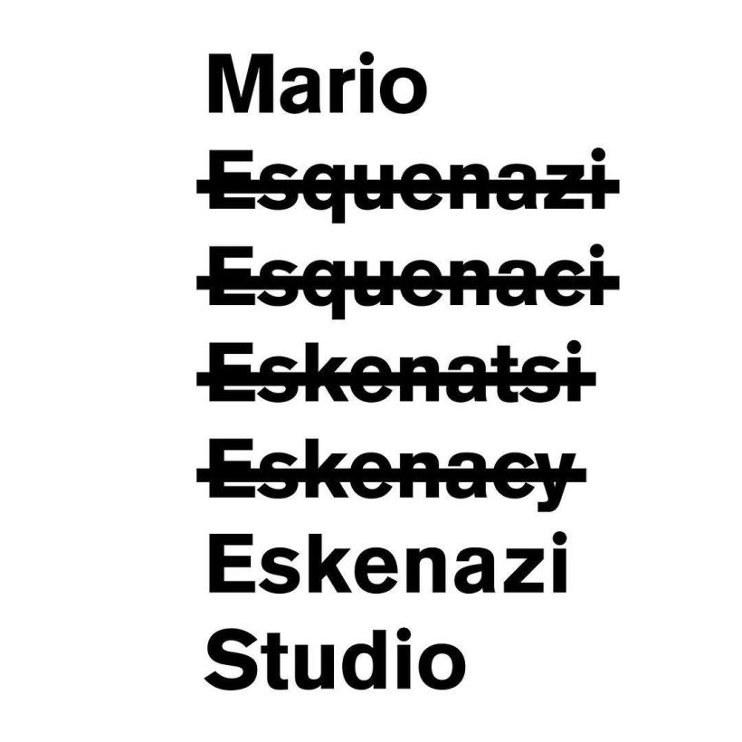 Logo de Mario Eskenazi Studio. 