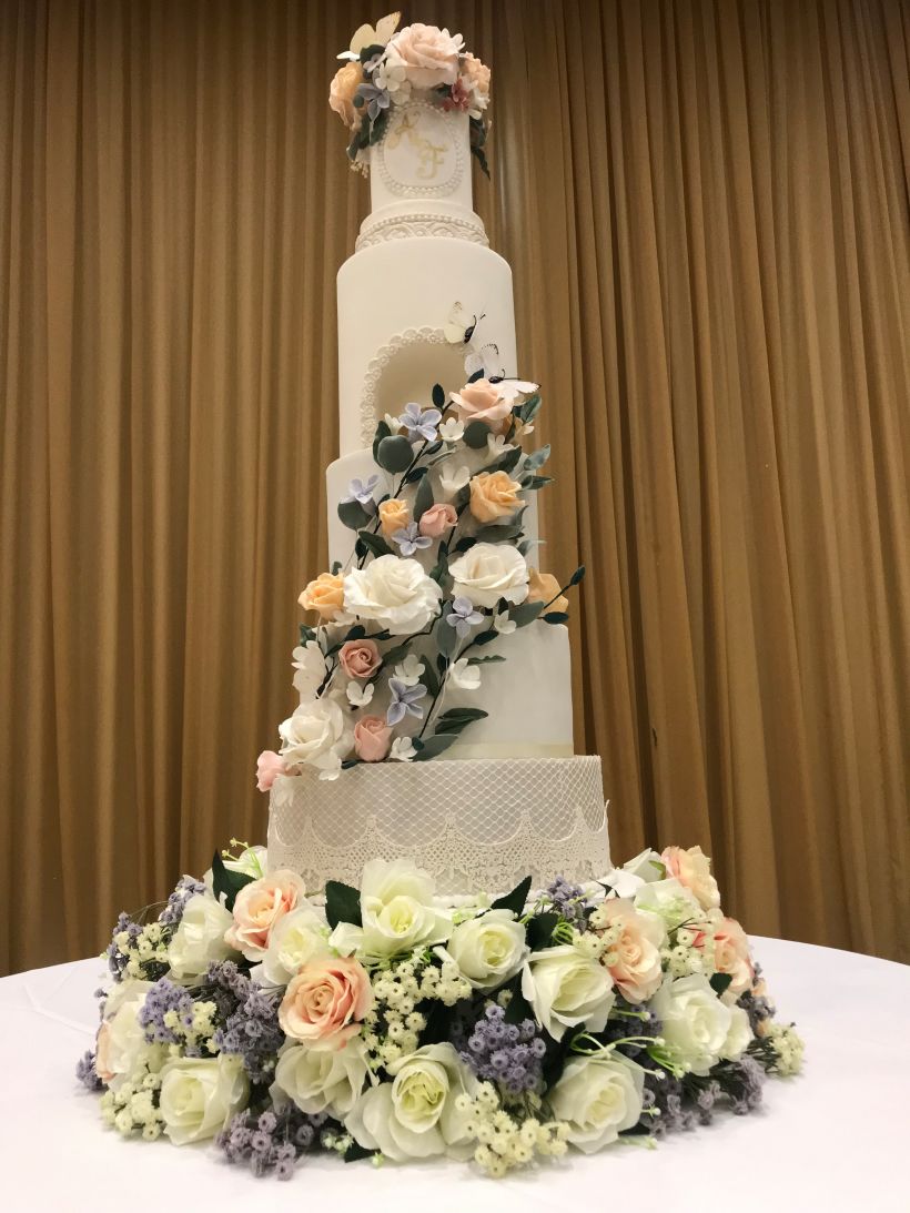 Enchanted Floral Wedding Cake  5