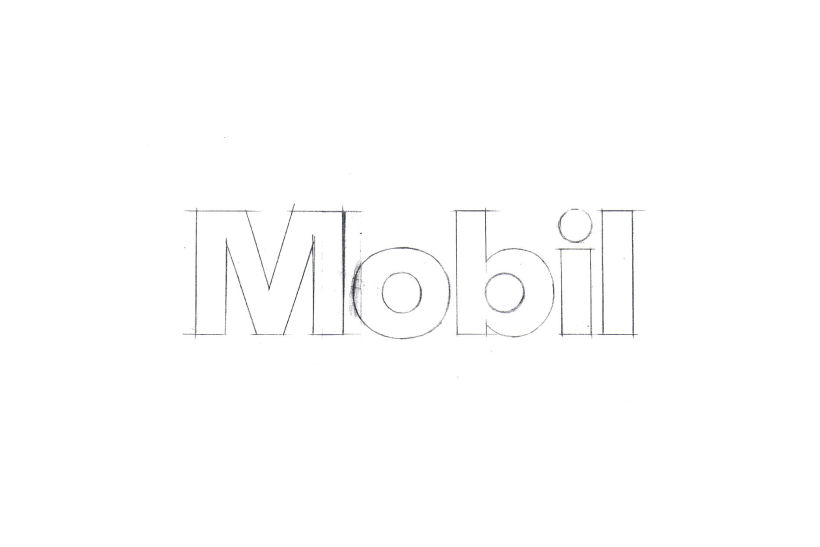 Boceto del logo para Mobil.