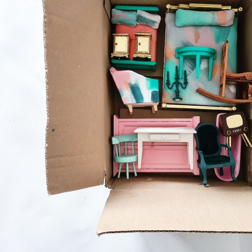 Upcycled Dolls House Furniture
