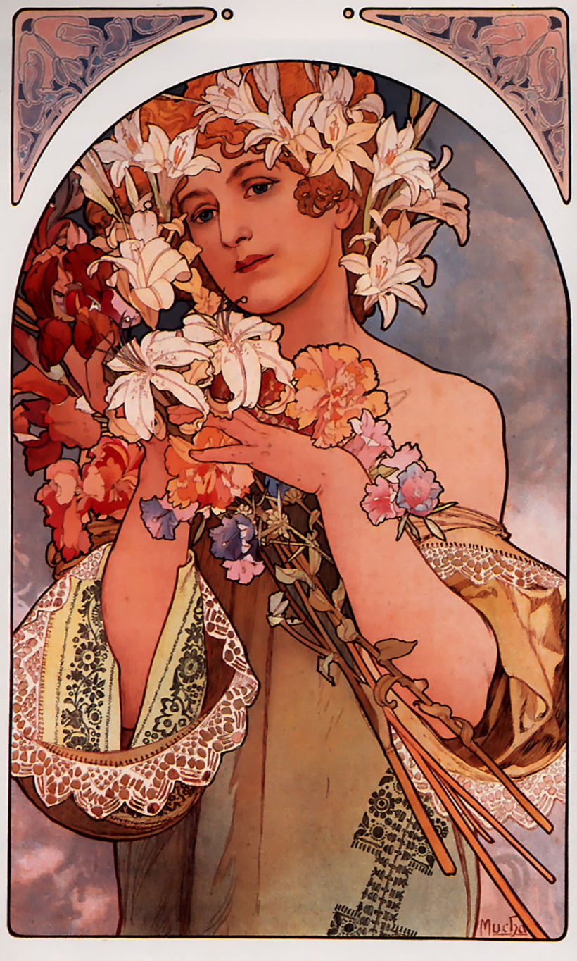"Flor" de Alfonse Mucha (1897)