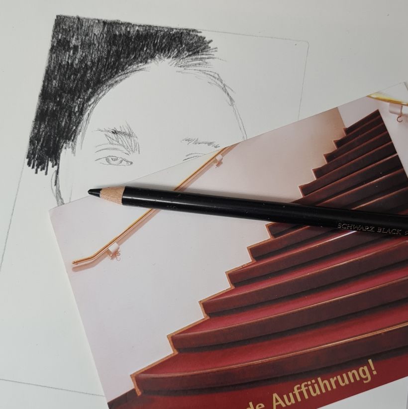 My project in Chiaroscuro Creative Portrait with Pencils course 3
