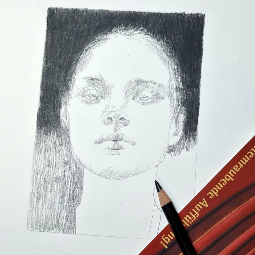 My project in Chiaroscuro Creative Portrait with Pencils course 5