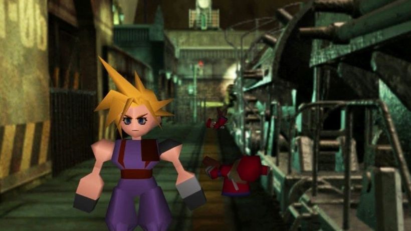 Cena inicial de 'Final Fantasy VII', com Cloud Strife