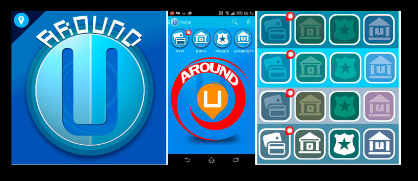 AroundU bocetos aplicación móvil 1