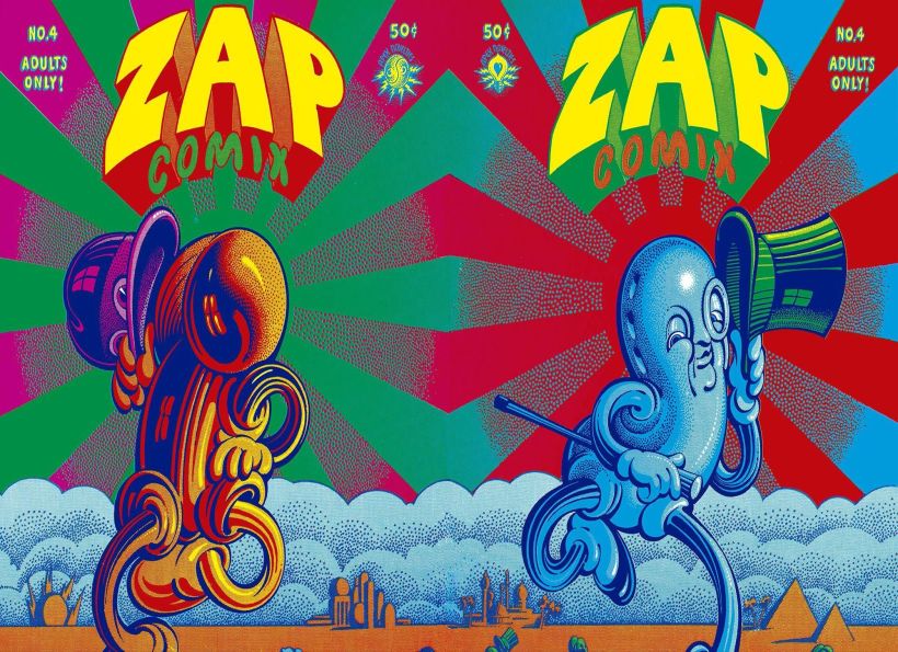 Una de las portadas que Víctor Moscoso diseñó para la revista Zap Comix
