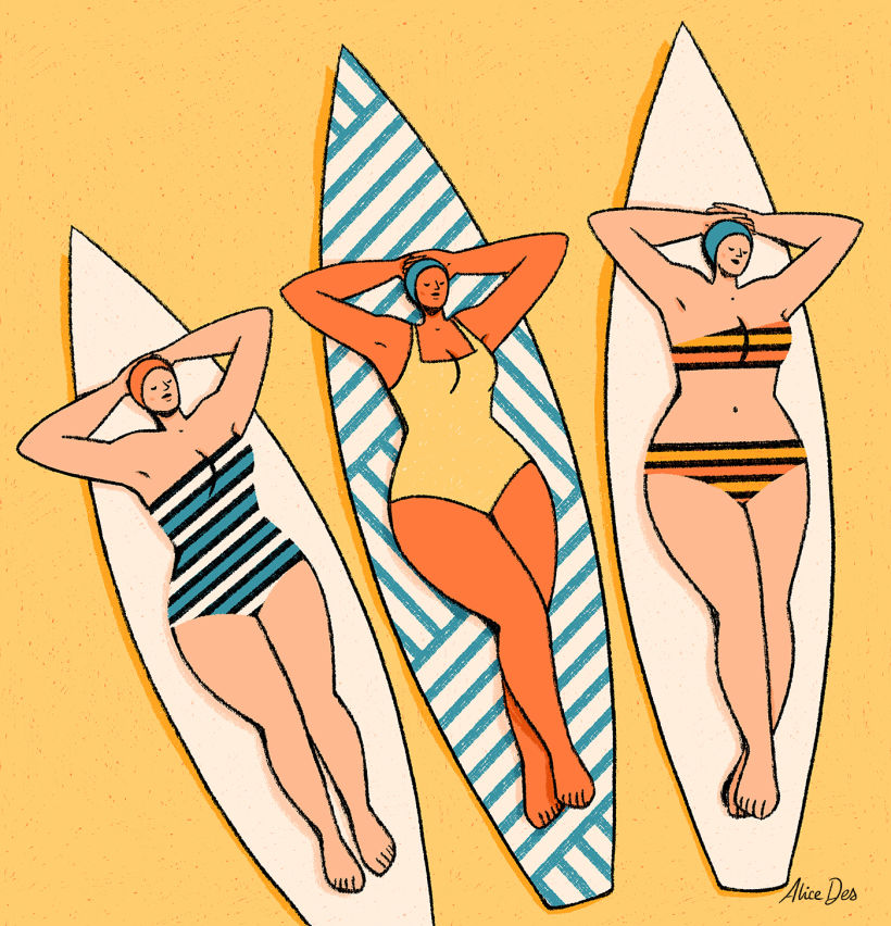 Les Trois Surfeuses