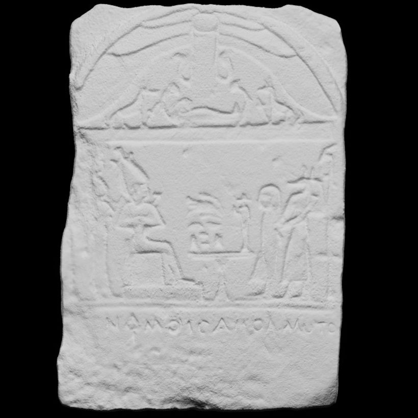 Estela con inscripciones griegas. 