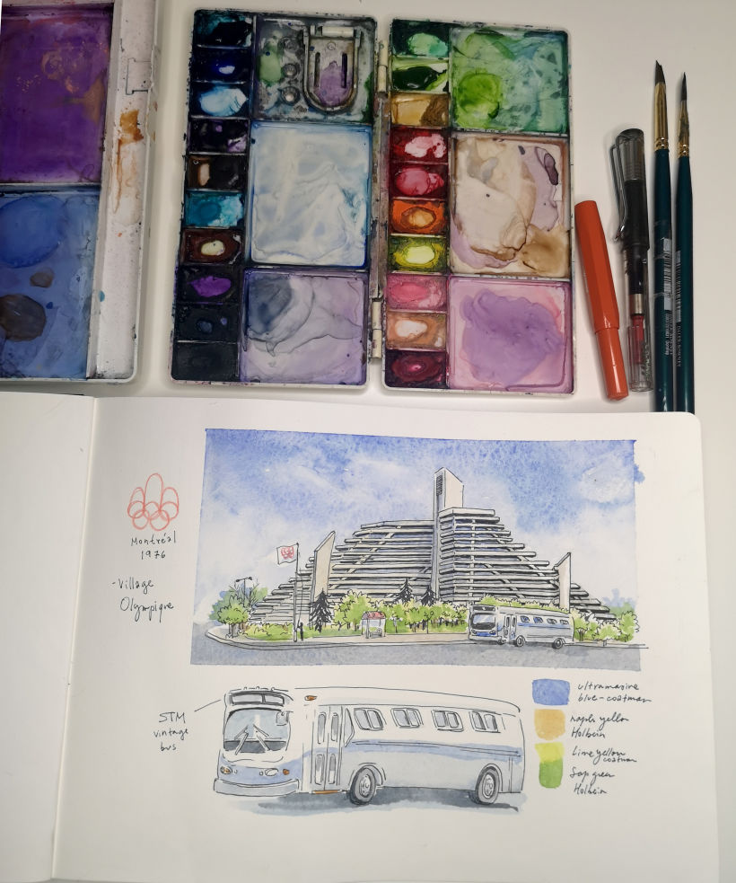 My project in Watercolor Travel Journal course 3