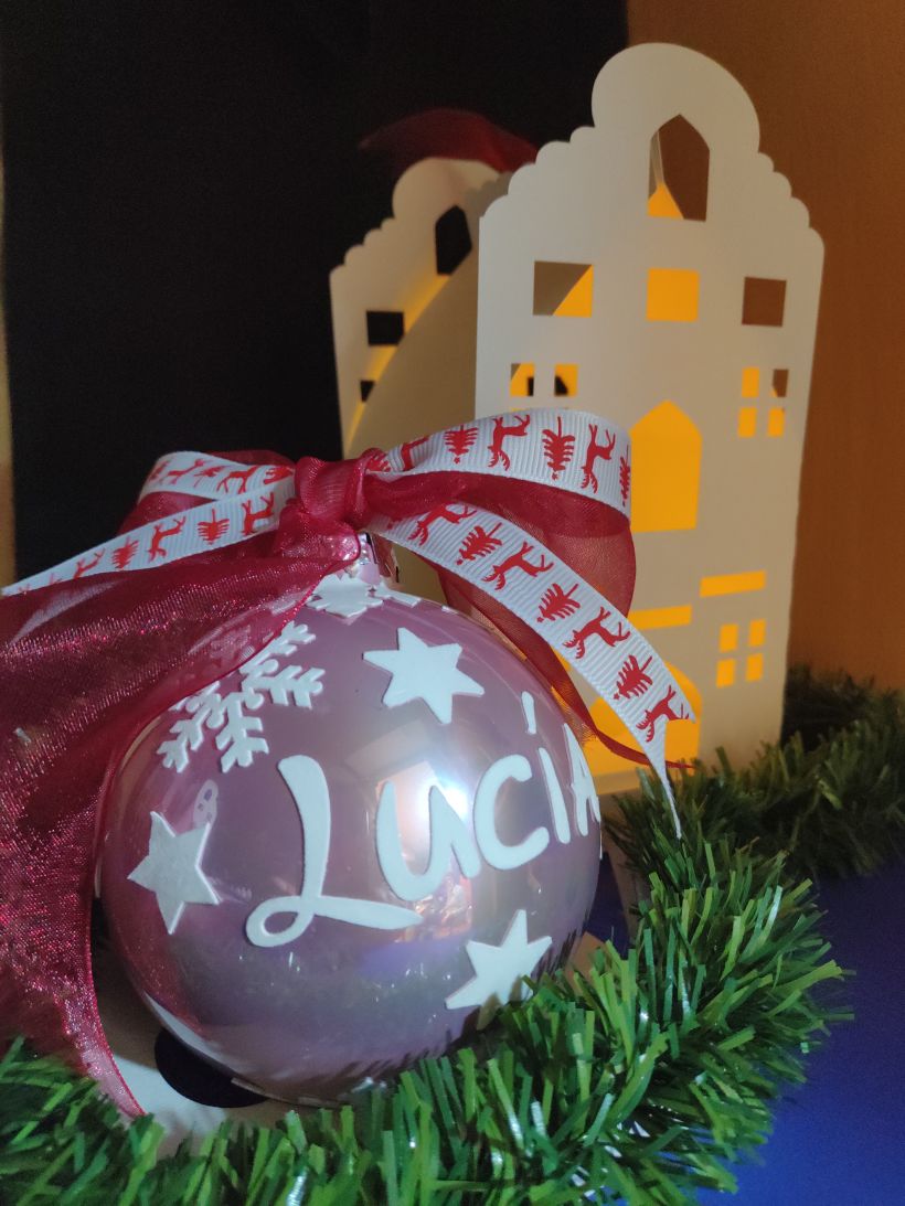 Decoración de bolas navidad- con caja forma de casa alemana luminaria