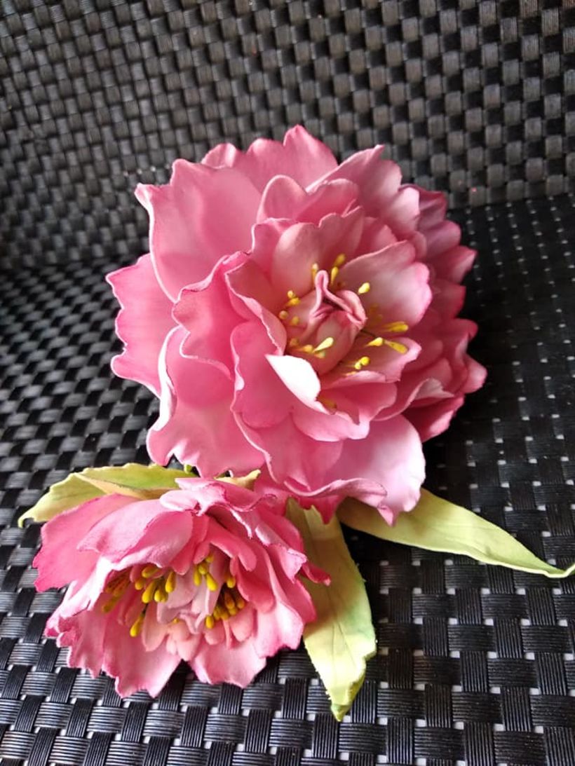 Flores en foamiran- paipercraft- Taller de flores 6