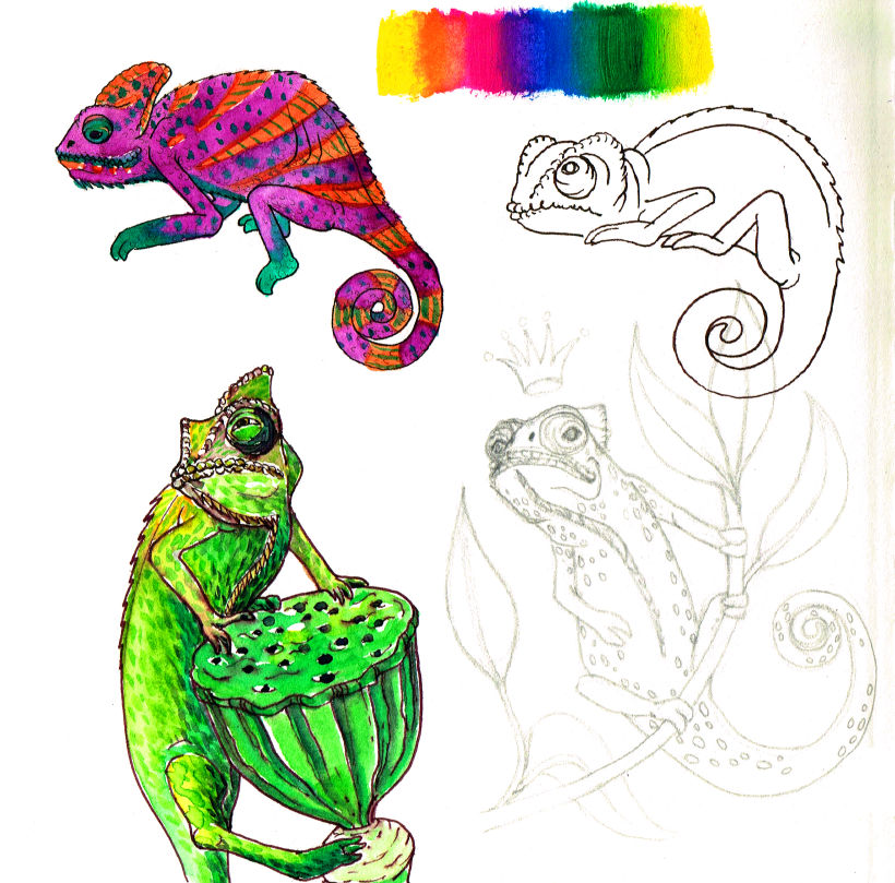 Sketch para proyecto final (camaleón)