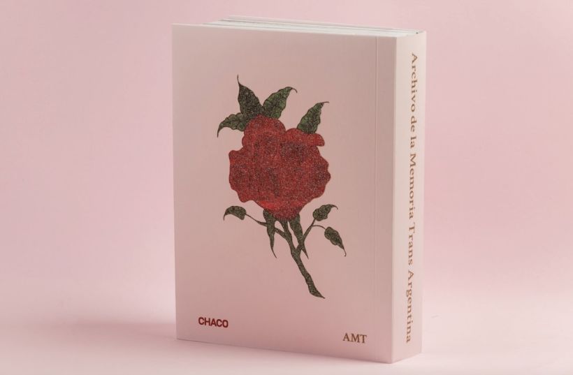 The back cover is a rose layered in glitter.