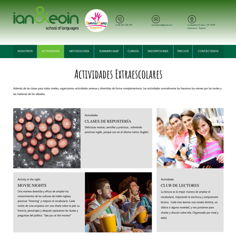 Diseño Web - Academia de idiomas ian&eoin 3