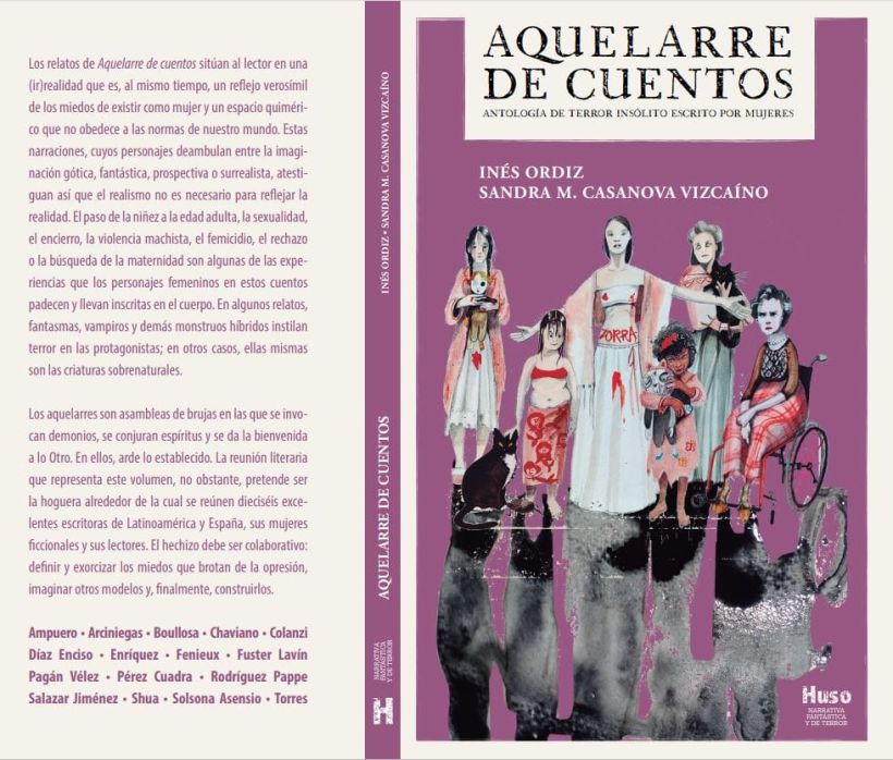 Ilustración de portada para el libro "Aquelarre de cuentos. Antología de terror insólito escrito por mujeres" 3