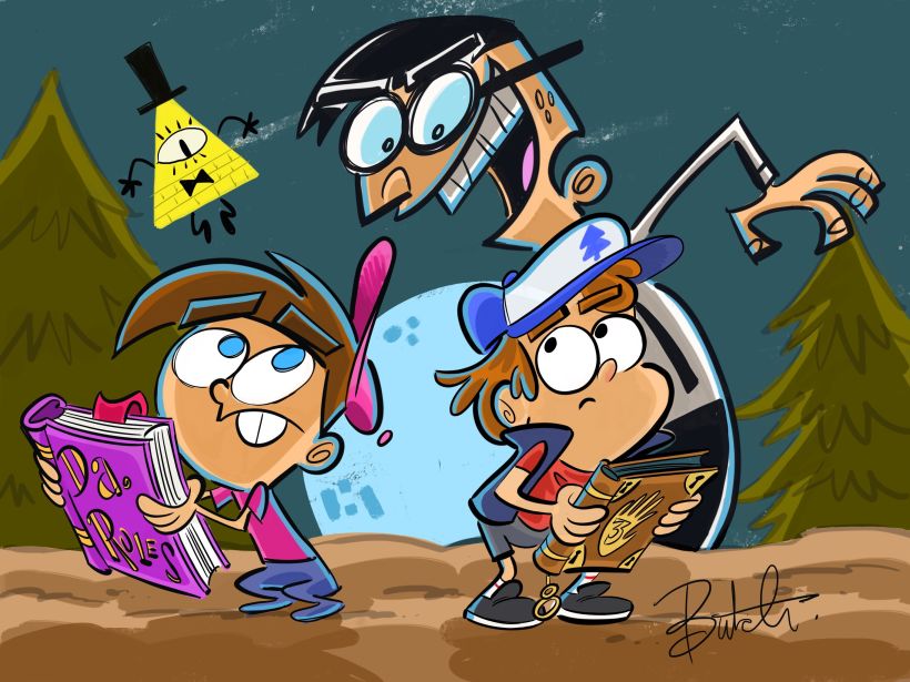 Crossing 'The Fairly Oddparents' with 'Gravity Falls!'