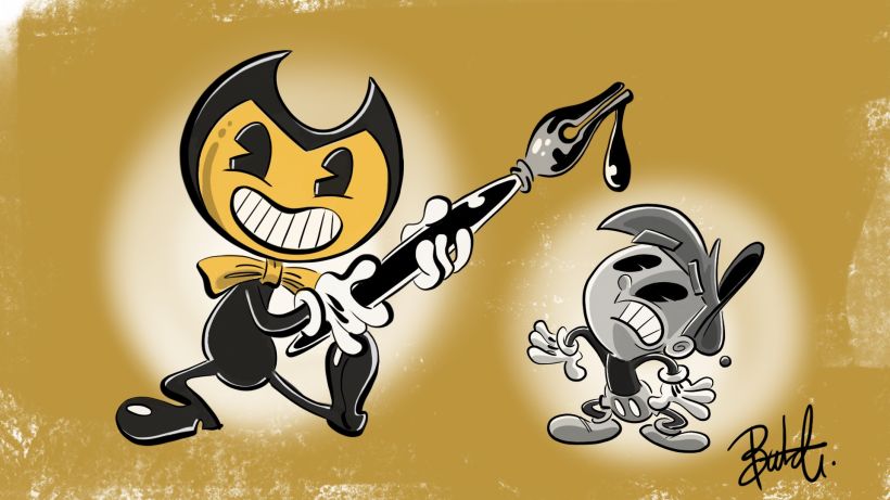 TIMMY TURNER MEETS 'BENDY' from 'BENDY AND THE INK MACHINE'