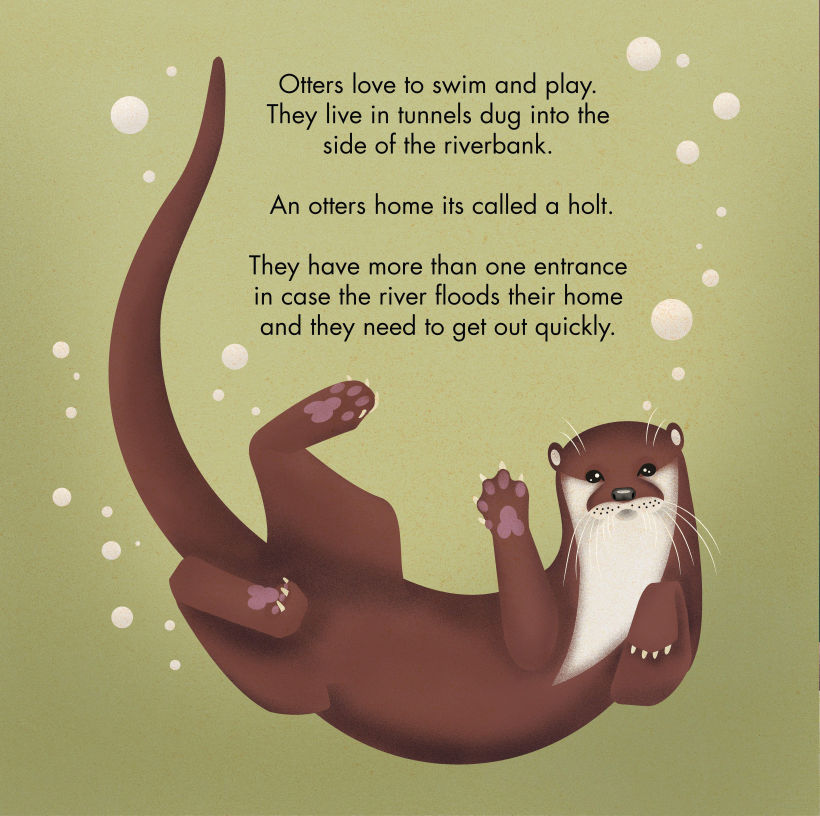swimming otter
