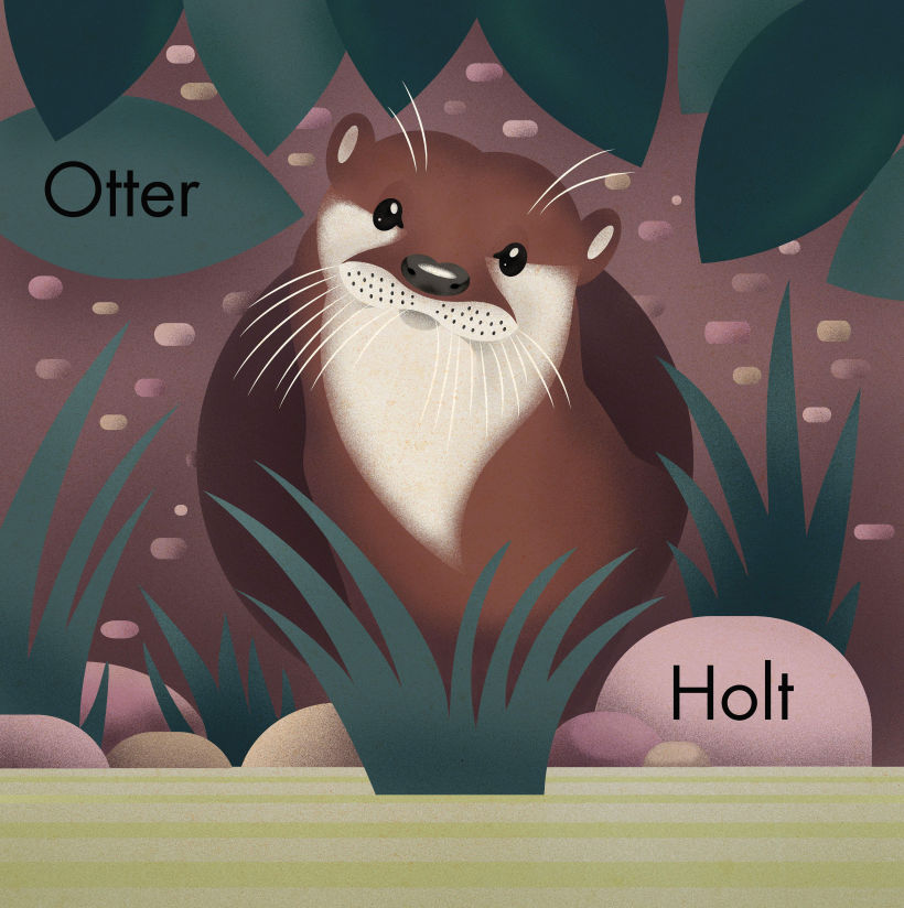 otter in its holt