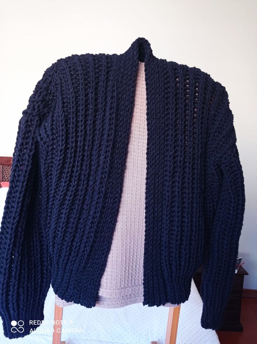 Meu primeiro trabalho de croche imitando trico
