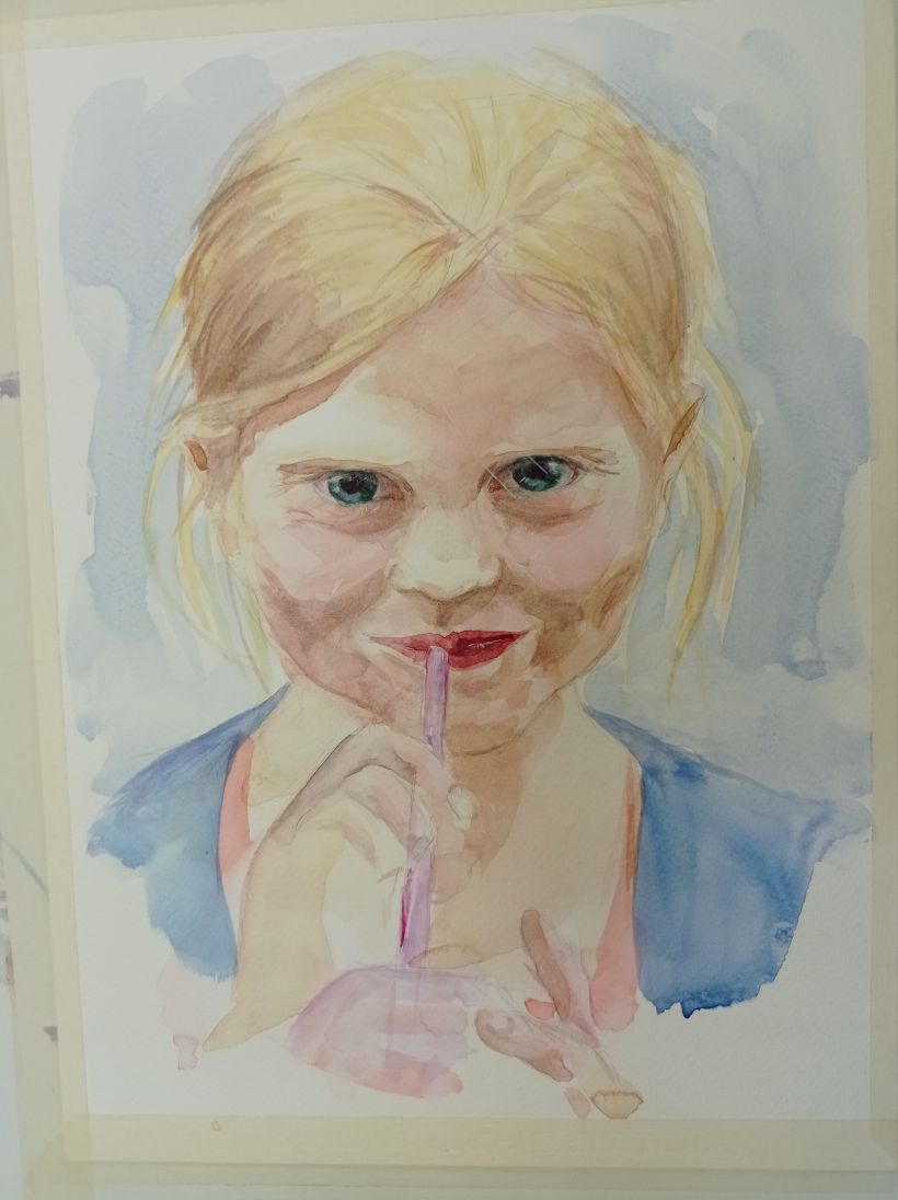 My project in Watercolor Portraits: Capture a Model's Personality course 3