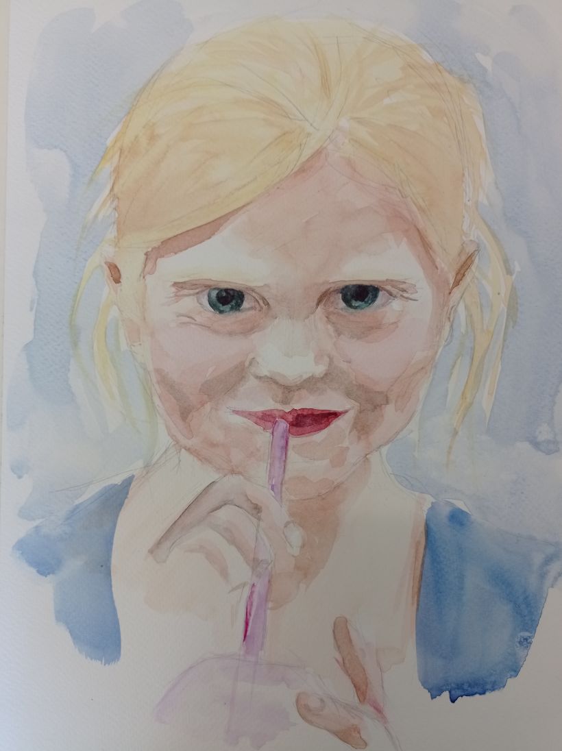 My project in Watercolor Portraits: Capture a Model's Personality course 4