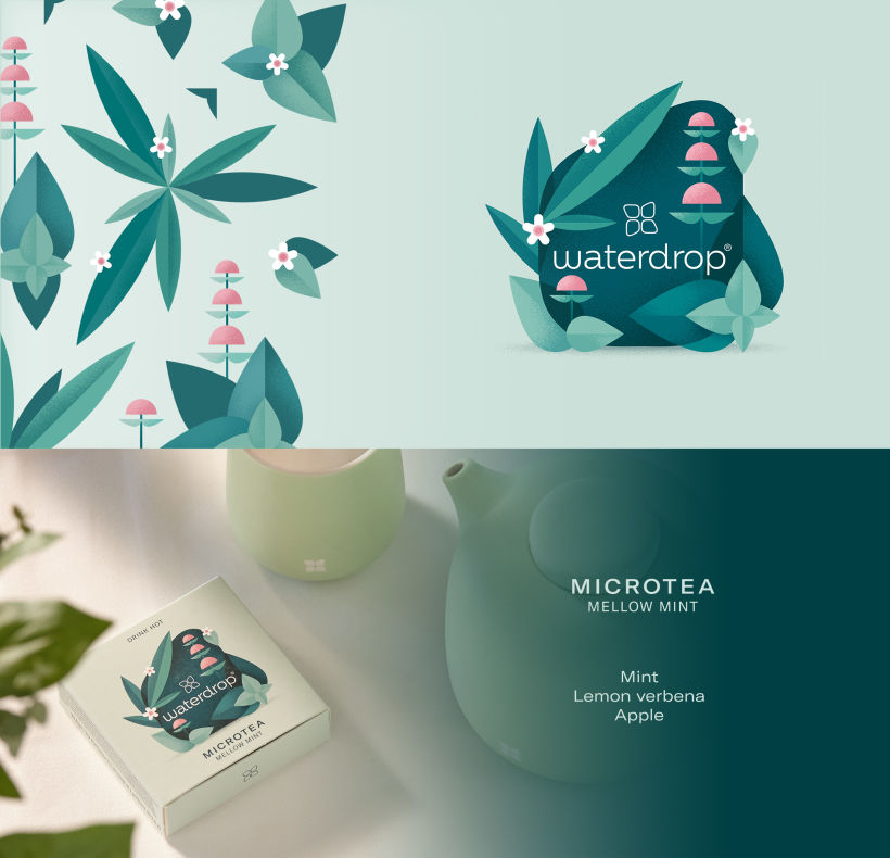 Microtea · Ilustraciones para marca de té. 7